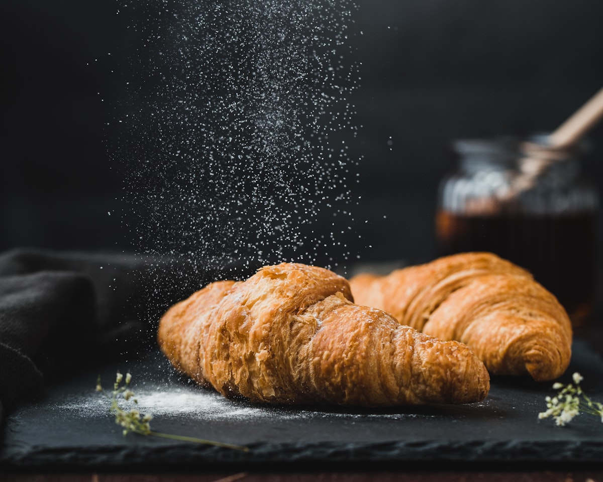 Fresh croissant pastry