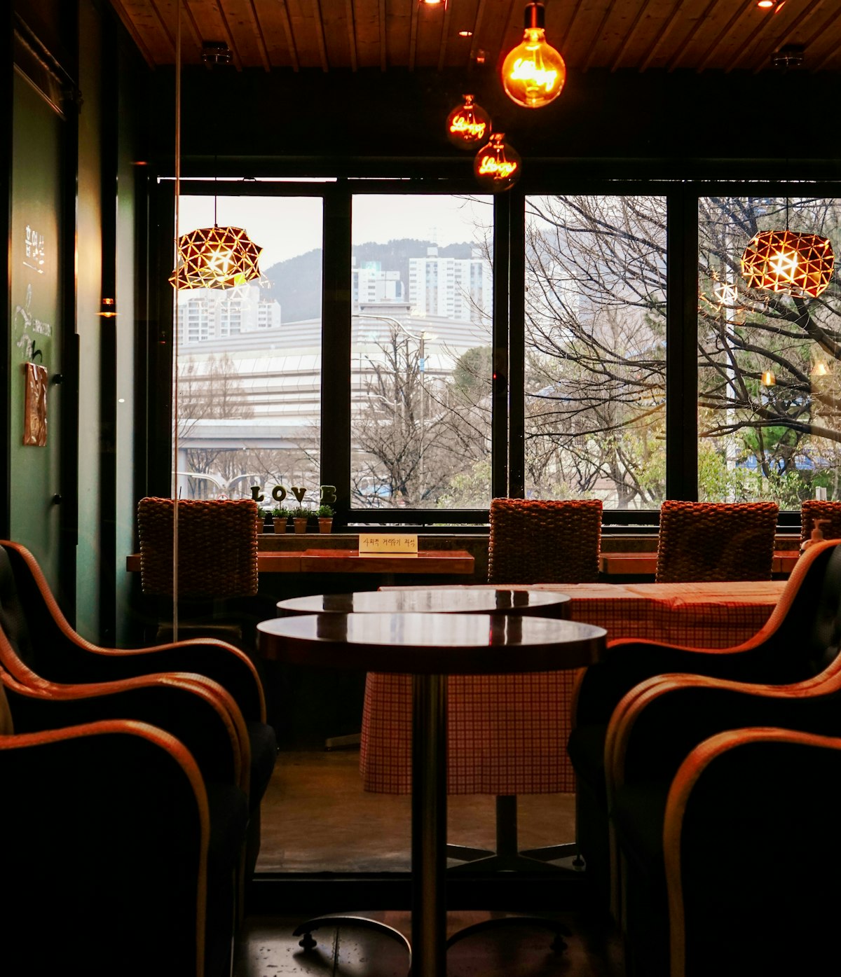 Cozy café seating