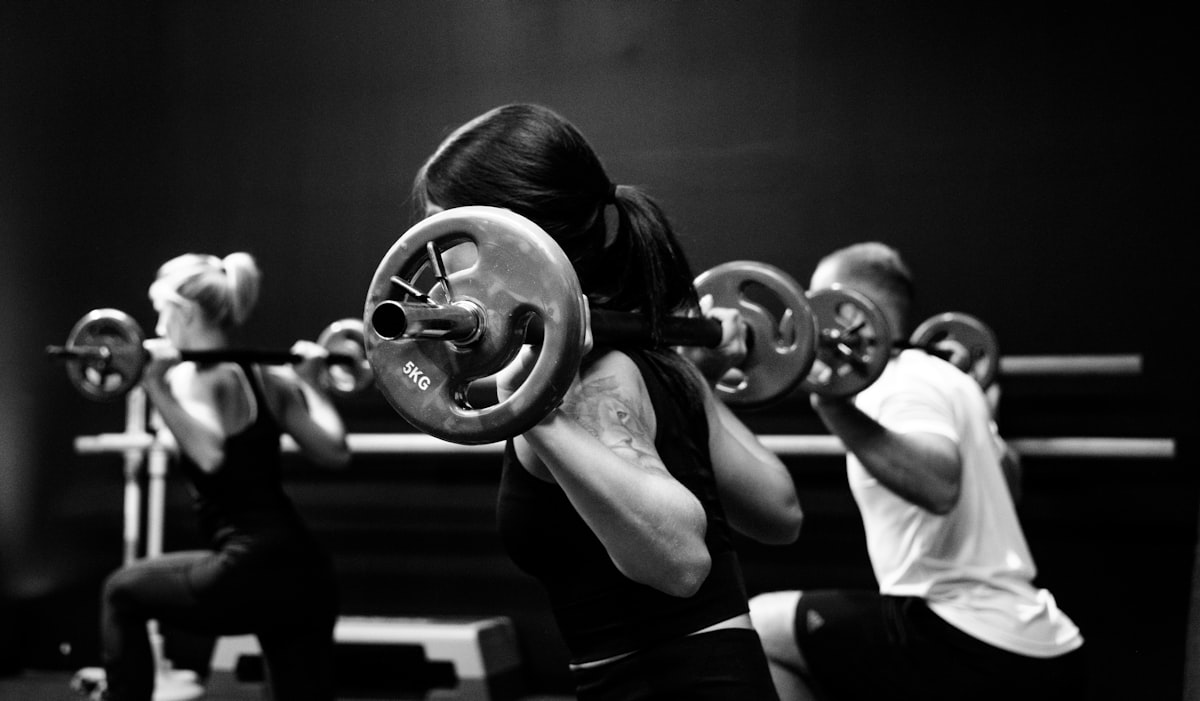 Group fitness class in session